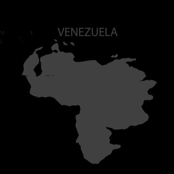 Venezuela map Icon. 1080 x 1080 with alpha channel