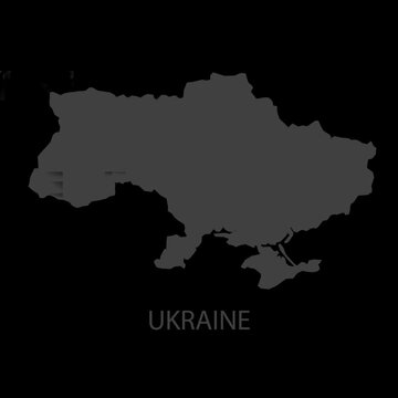 Ukraine map Icon. 1080 x 1080 with alpha channel