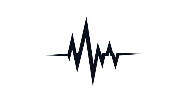 Abstract sound wave graphic, pulse, rhythm, music, technology, science