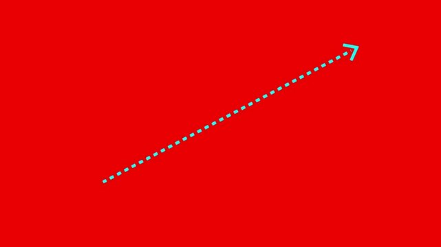Abstract direction arrow business groth line animation on background...