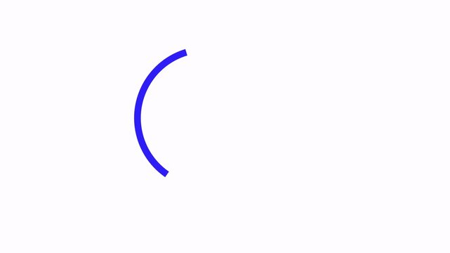 Looping circle burst animation with single to triple rings on white background...