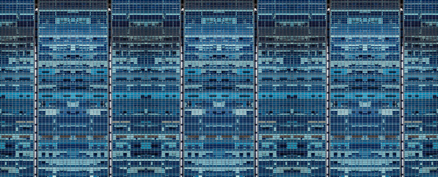 Windows of Modern Office Building. Glass building skyscraper texture in Shanghai, China