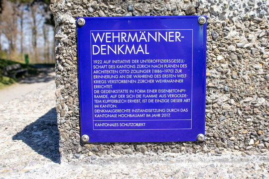 Forch Denkmal Description - Forch, Switzerland - April 8th 2026