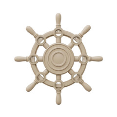 Obraz premium Ship's wheel isolated on transparent background