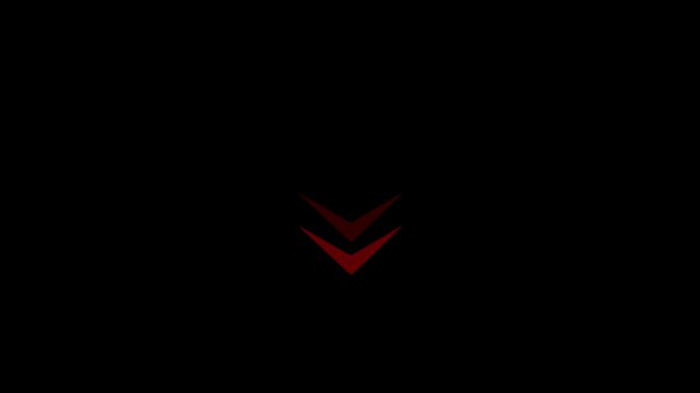Animated Glowing Red Arrow Moving Left - Back Navigation and Directional Pointer