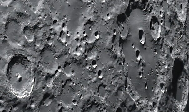 Lunar Surface Craters