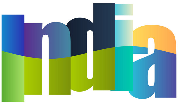 Colorful stylized letters forming modern abstract typography design with gradient effects