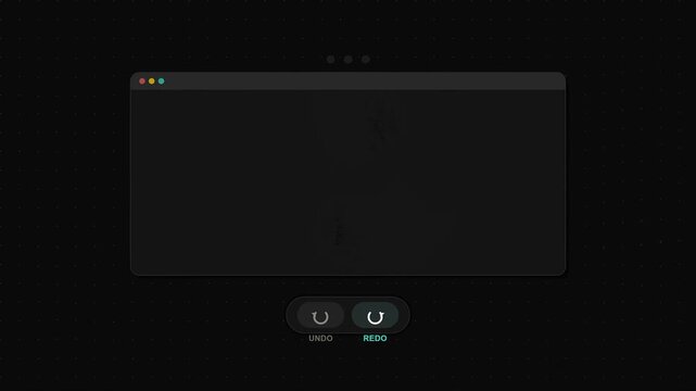Digital Drawing Undo Redo Animation User Interface Design Concept