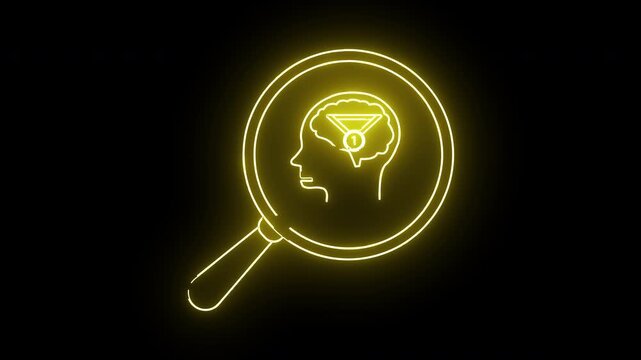 Unlocking the Mind A Neon Exploration of Thought.
