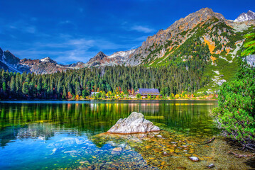 Słowacja, Popradzki Staw, Popradske Pleso, Tatry Wysokie © Katarzyna