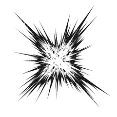 Fototapeta premium Explosion Burst Effect Black White Grunge Texture