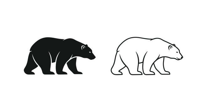 Black Bear vs Polar Bear: Key Differences Vector