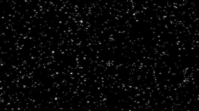 White glowing particles on black background, abstract starfield space dust texture seamless backdrop