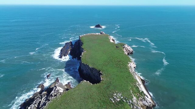 praia de baleal drone shot in portugal