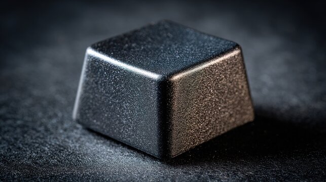 Black, textured keycap on dark surface.