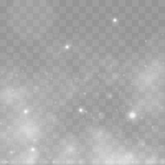 Naklejka premium Soft white glitter dust floats with glowing light. Smooth motion creates luxury atmosphere. Perfect design element for luxury backgrounds and banners. Vector