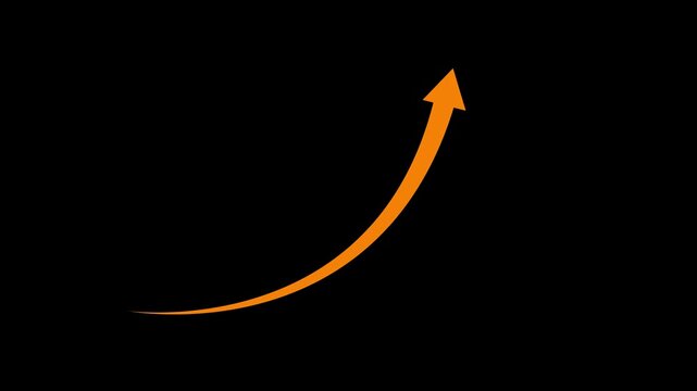 directional arrow loop animation. Animated arrows for the overlay video layer. 4k animation.Business growth arrow and graph chart, Business line arrow, improvement, 4k video animation.