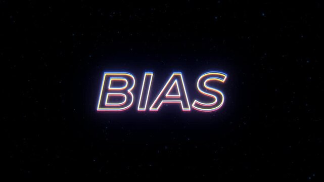 Bias Neon Sign Text with Classic Retro Theme