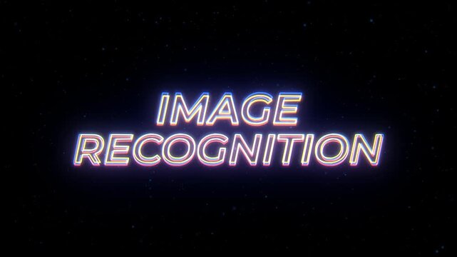Image Recognition Neon Sign Text with Classic Retro Theme