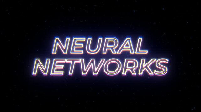 Neural Networks Neon Sign Text with Classic Retro Theme