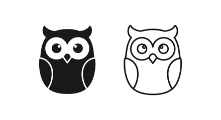 Fototapeta premium Cute Owl Icons Design Vector Art Graphics Vector