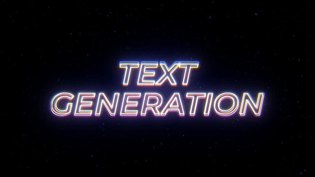 Text Generation Neon Sign Text with Classic Retro Theme