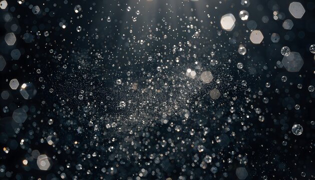 A dark background with numerous small and large bubbles floating upwards