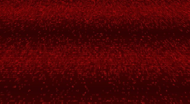Linear Void - A Fragmented Horizontal Distribution of Binary Code and Digital Noise. Perspective.