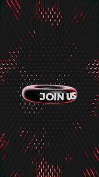 animated text on a doughnut shape saying join us, recruitment, employment
