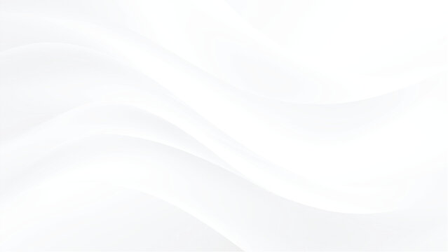 Abstract white wavy background with smooth curves and light gray shadows modern minimalist design element