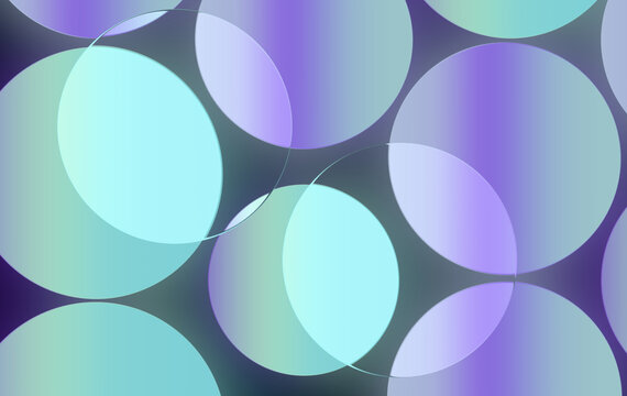 Soft Glassmorphism Effect Circular Pattern in Pastel Cyan and Violet Tones