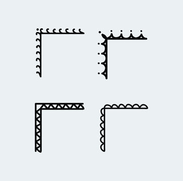 Corner border frame element set