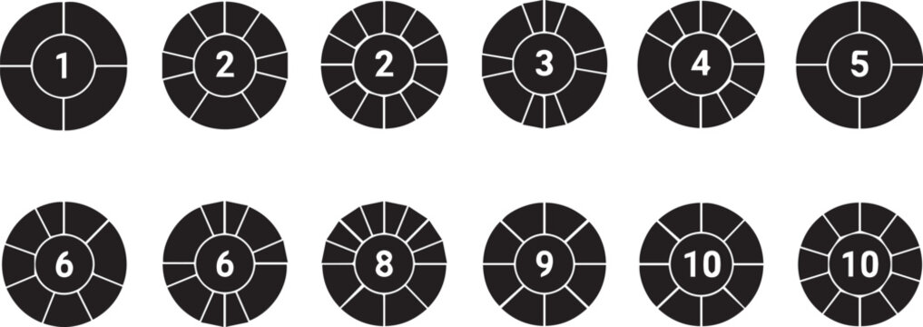 Dials with numbers one to ten.