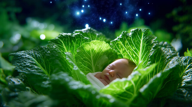 Enchanting Newborn in Cabbage Patch: A Magical Beginning