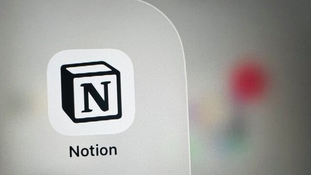 notion logo. notion app. notion photo