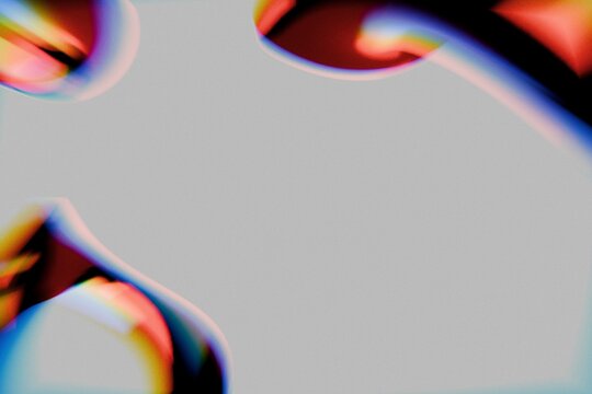 abstract alien iridescent shape on solid colour background, wallpapers and backgrounds