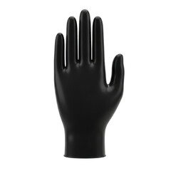 Obraz premium Black latex glove with realistic texture
