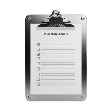 Clipboard with Inspection Checklist