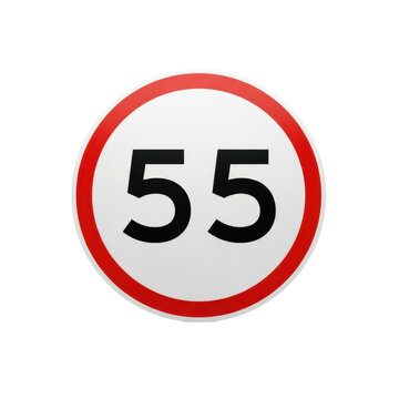 Speed Limit 55 Sign