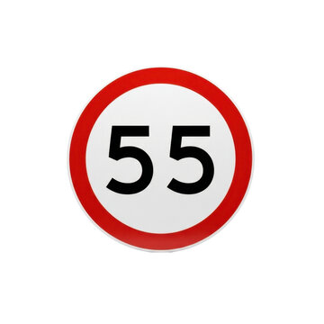 Speed Limit 55 Sign
