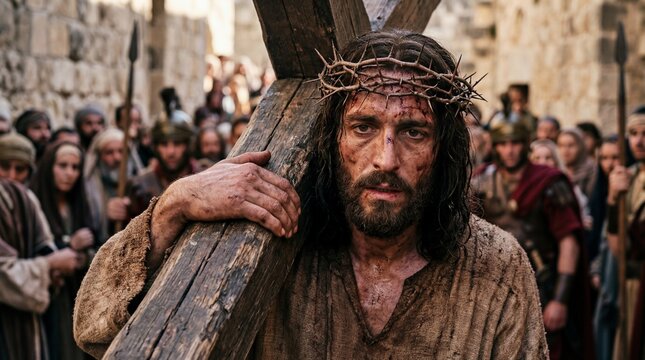 Jesus Christ Carrying the Cross on the Way to Calvary, the Passion of Christ