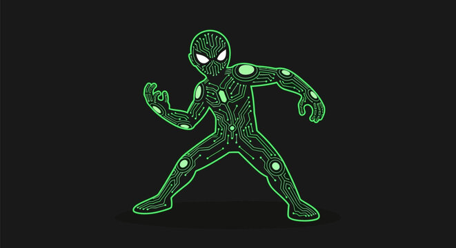 Spider Man in Black Suit.