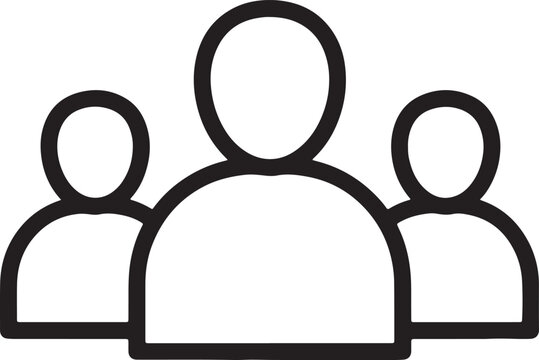 Group of people icon silhouette with represents a team or a gathering