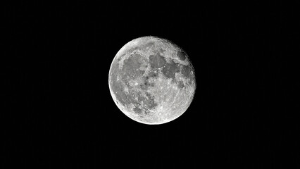 Spring Moon in the night sky. © Mikhail