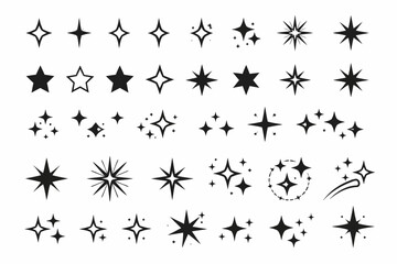 Fototapeta premium black and white stars