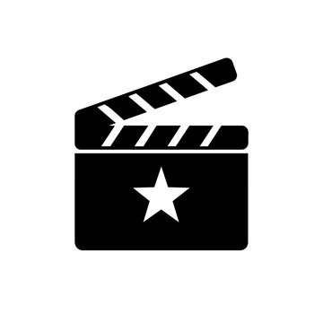Film clapperboard used in movie production for scene recording and editing