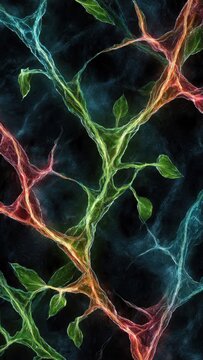 Vibrant Neural Network with Leaf Motifs