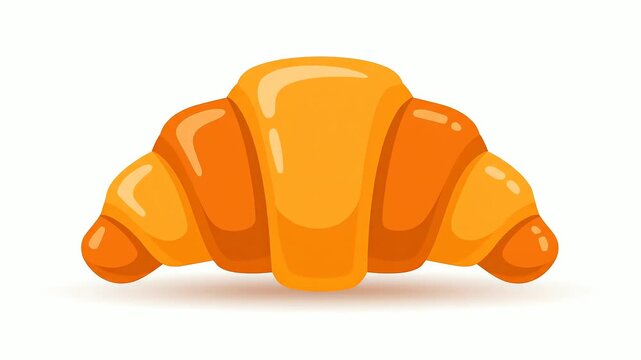 Delicious golden croissant vector graphic

