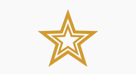 Fototapeta premium A simple golden star on display, showcasing its symmetrical design and brilliance