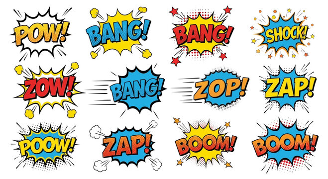 Comic Book Sound Effects: Pow, Bang, Zap, Boom, Shock, Zow, Zop!